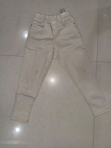 Light Wash Elastic Waist Jeans