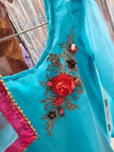 Beautiful Blue Kurta Set with Embroidery