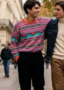 Vintage 90s Colorful Geometric Sweater