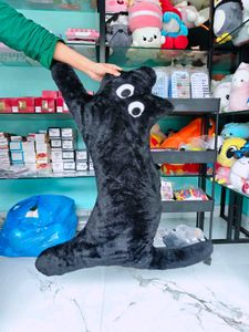 Cute Black Blob Plush Pillow
