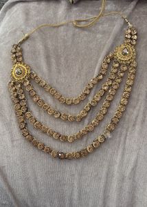 Elegant bridal Gold Kundan Necklace Set