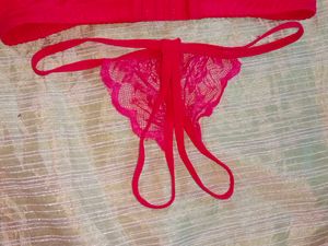 Red Bra &amp; Thong Set