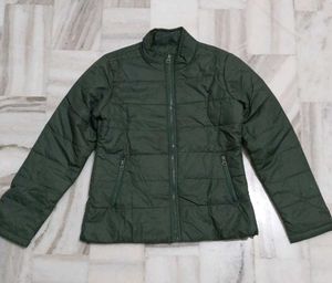 olive green puffer jacket