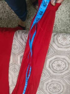 Red Satin legging for women in 30-32 waist