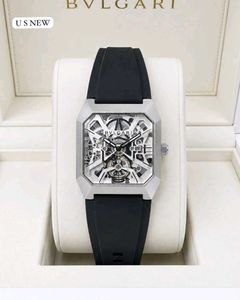BVLGARI PREMIUM MENS Skeletal Open Heart Dial WATC