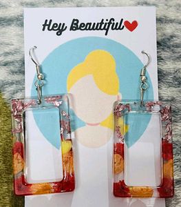 Floral Resin Earrings