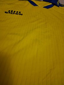 Vintage EIDER Yellow Blue Rugby Football Jersey XL