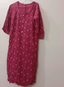 Pink Printed Kurta