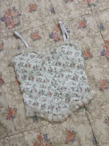 Delicate floral lace camisole top