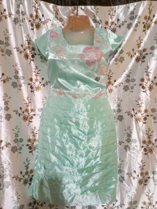 Beautiful Mint Green Ethnic Gown