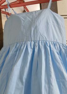 Light Blue Smocked Maxi Dress with inner