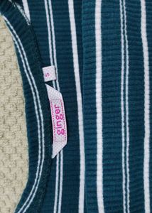 Ginger teal &amp; white stripe top