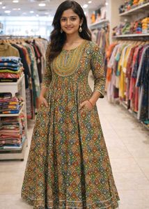 Elegant Green Printed Kurta