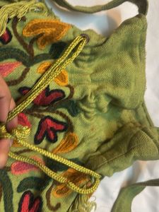 Bohemian Embroidered Floral Drawstring Pouch