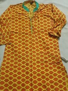 yellow and orange kurta