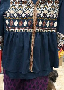 Stylish Navy Blue office top