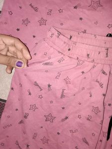 Cute Pink Star Print Nightshirt