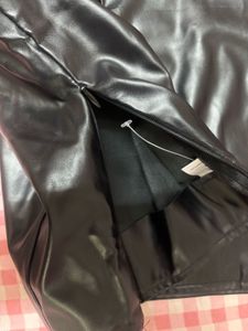 Black Faux Leather Mini Skirt