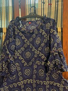 Beautiful Blue Printed Kurta cum dress