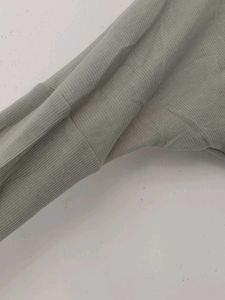 Sage Green Cropped Long Sleeve Top