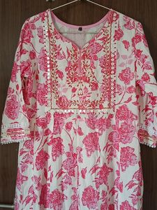 Floral Print Anarkali Kurti