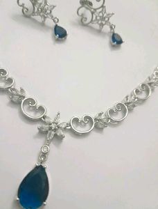 price drop Elegant Blue ad jewellery set