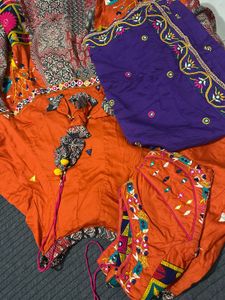 Beautiful orange &amp; Purple Lehenga Choli Set
