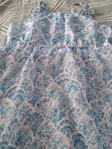 💙 Blue &amp; White Printed Summer Dress