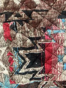 Quilted Geometric Print Jacket
