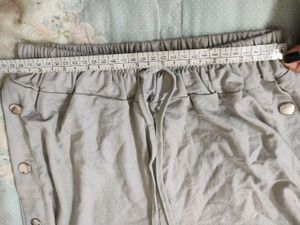 Stylish Grey Snap Button Pants