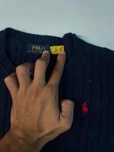 Polo Ralph Lauren Navy Cable Knit Sweater
