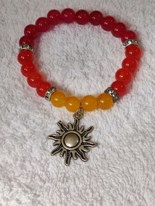 Boho Sun Charm Beaded Bracelet