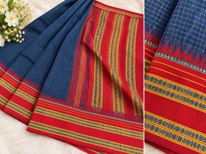 Elegant South Indian Style Cotton Silk Blend Saree