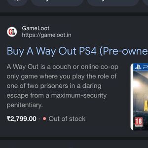 A Way Out and god of war ps4 games for cheap