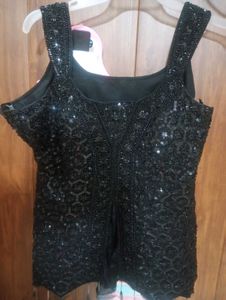 Black Beaded Blouse