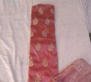 Elegant Pink Embroidered unstitched Suit