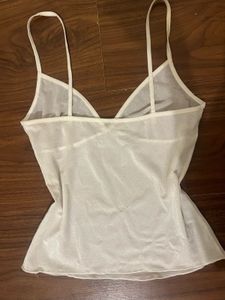 Sheer White Camisole Slip