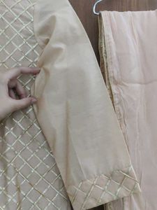 Elegant Peach Kurta Set with Dupatta🌼✨