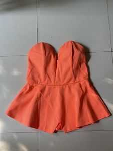 Cute Orange Bandeau Top