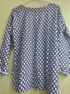 blur full sleeves short kurti
