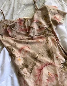 Floral Ruffle Strap Maxi Dress