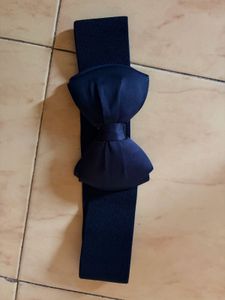 Women's Black Bow Belt