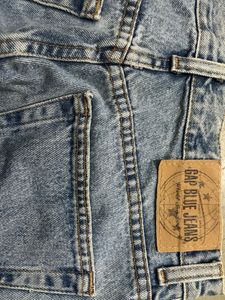 GAP Classic High-Waist Tapered Blue Jeans
