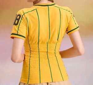 Jamaica/Yellow V-Neck Graphic T-Shirt