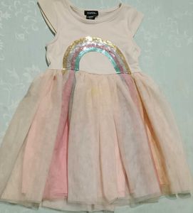 Sparkly Rainbow Tulle Dress for Girls