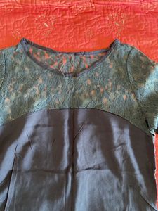 Women Lace Patchwork Tunic Top