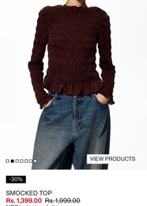 43 H&amp;M SMOCKED top