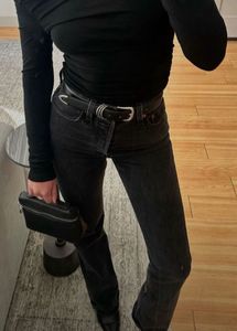 Classic Straight Fit Black Denim Jeans
