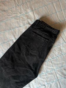 Black High-Waisted Straight Fit Jeans