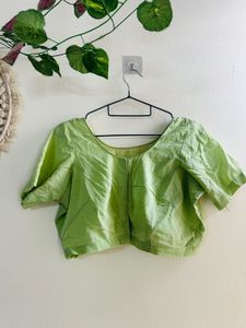 Lime Green Pure cotton Ethnic Blouse